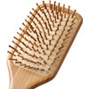 Wooden Medium Paddle Hair Brush – Natural Bamboo Bristles & Cushion Base | Detangling Brush for All Hair Types | Eco-Friendly, Plastic-Free, Anti-Static Styling