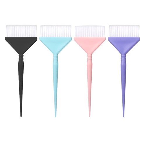 Classic Hair Dye Brushes,4 pcs Multi-Color Tint Brushes – Standard Size, Versatile Hair Dye Brushes for Professional Coloring, Reusable and Washable