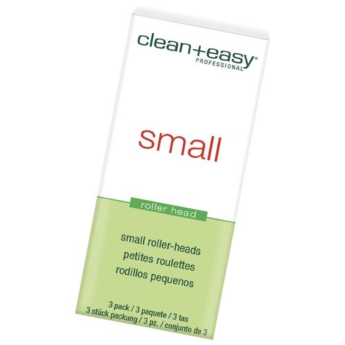 Clean + Easy Small Roller Head For Use With Roll-On Wax Refill, Perfect For Hair Removal On Small Areas, for Eyebrows, Upper Lip and Chin, Disposable and Easy to Use, DIY Waxing, 3-pack