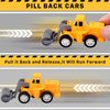 Nunesoke 24PCS Mini Construction Trucks, Construction Vehicles Trucks, Small Construction Toys, Construction Pull Back Vehicles, Construction Party Favors Engineering Vehicles for Boys with Stickers