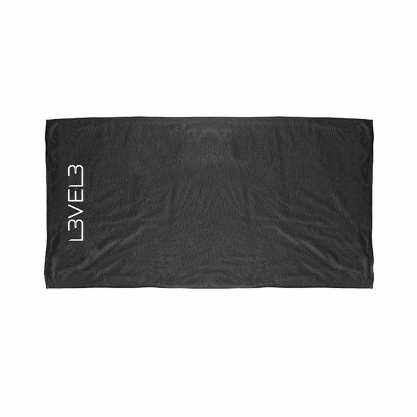Level 3 Premium Shaving Towel - Soft, Light and Absorbent - Ideal for Haircuts and Shaves, Black