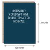 Funny Anniversary Cards For Husband Or Wife, Funny Anniversary Cards For Him, Blank Inside, I Definitely Could Not Have Tolerated Me For This Long By Modern Wit
