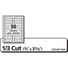 Avery 5029 Glossy Clear File Folder Labels, 1/3 Cut, 2/3 x 3-7/16, 450/Pack