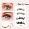 VSONYAN 2Pair Magnetic Eyelashes,Natural and Bushy, Reusable Magnetic Eyelashes with Applicator No Glue, magnetic lashes with applicator, Black