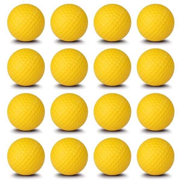 CHAMPKEY Practice Foam Golf Balls 16 or 32 Pack | Limited Flight Golf Balls | True Spin and Feel Training Golf Practice Balls（16 Pack）