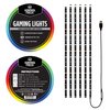 KontrolFreek Gaming Lights: LED Strip Lights, USB Powered with Controller, 3M Adhesive for TV, Console, PC, Wall (9 ft)