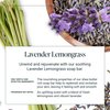 The Bubble Factory Lavender Lemongrass - Handmade in the USA, Palm Oil Free, All Natural Bar Soap, 3 Bars