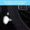 Elastic Stretch Steering Wheel Cover, Universal 15 Inch Automotive Steering Wheel Cover, Microfiber Breathable Ice Silk, Anti-Slip, Odorless, Easy Carry,Warm in Winter and Cool in Summer (Black)