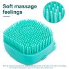 Dog Bath Brush, Pet Massage Brush Shampoo Dispenser, Soft Silicone Brush Rubber Bristle for Dogs and Cats Shower Grooming