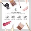 Color Nymph Makeup Bag For Teens Women With Makeup Kit Makeup Bag Travel Included Cosmetic Bag Eyeshadows Face Powder Concealer Liquid Blush Eyebrow Pencil Eyeliner Lipgloss Mascara Brushes