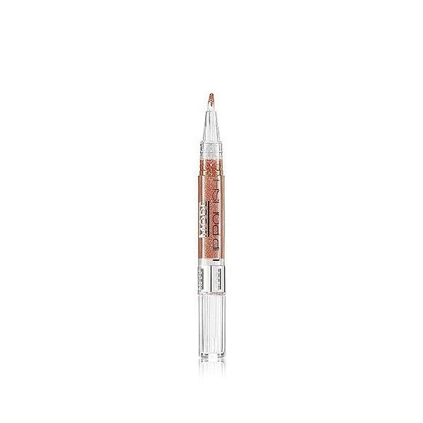 MODE Lip Polish, 05 fl oz, Glitterati (Sugar Brown with Copper-Gold Pearl) Brush On Intense Shine Lip Gloss Pen, Full Bodied Color, Pro Brush Applicator, Natural Skincare Ingredients, Vegan, NY USA