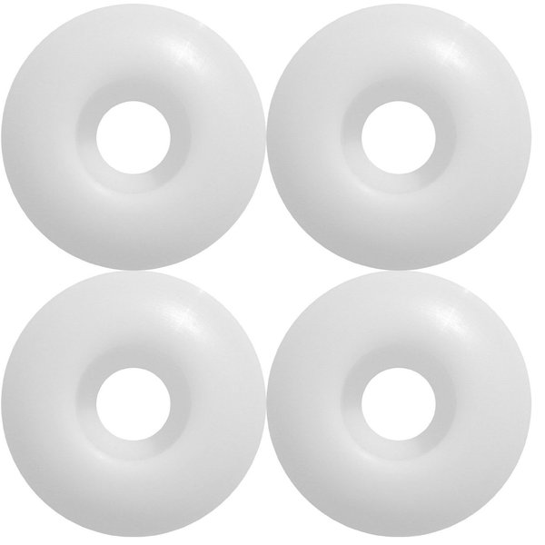 Set of 4 Skateboard Wheels Blank 52mm White