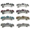 JCGY Set of 8 Hair Barrettes Small French Clip Barrettes Sparkly Crystals, 1 each of 8 colors-1338-8