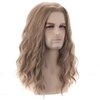 RightOn Blonde Wig for Men Long Curly Wig Ash Blonde Wigs for Men Cosplay Party Halloween Wig with Wig Cap