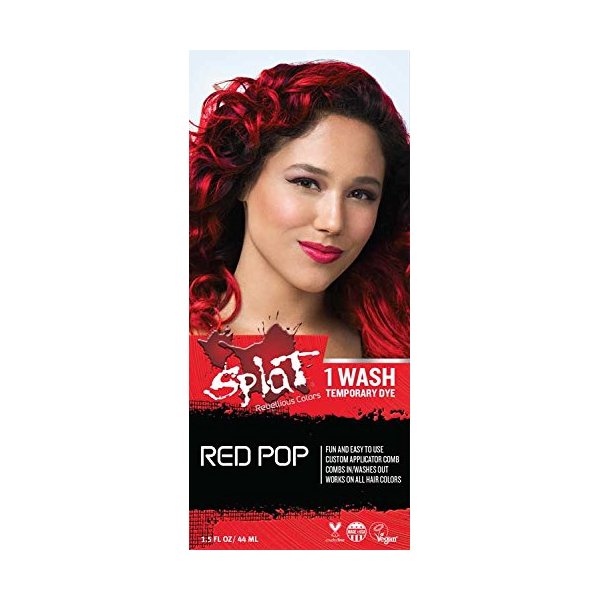 Splat 1 Wash Temporary Hair Dye (Red Pop)