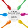 Plastic Egg Spoons for Soft Boiled Eggs,Colorful Disposable Coffee Spoons Plastic Spoons Disposable Hard and Soft Boiled Egg Spoons Multifunctional Plastic Spoons for Coffee, Tea,Ice-cream Pack of 24