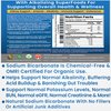 Organic Use Sodium Bicarbonate Alkaline Supplement for Alkalinity. Support Kidneys & Stomach Acid Neutralizer w/Alkaline Superfoods. Sodium Bicarbonate Powder Kidney Immune Support Antacid Sports 1LB