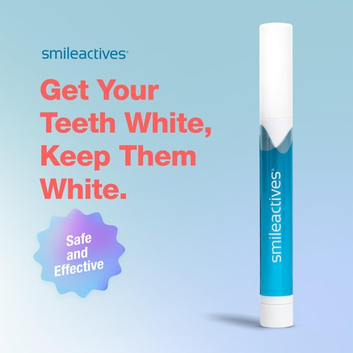 Smilesactives Teeth Whitening Pen - 2 Pack, Vanilla Mint I Tooth Whitening Kit for Whiter Smile in 7 Days*, Fast On-The-Go Teeth Whitener Pen for Clinical-Grade Long-Lasting Stain Removal