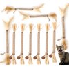 Catnip Chew Toys for Cats Silvervine Sticks for Kittens Teeth Cleaning 10 Packs Silvervine Cat Toy Anxiety and Stress Relief, Aggressive Chewers Cat Dental Toy (10 Packs)