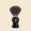 NOM Gustav shaving brush | Pure Badger Shave Brush for Shaving soaps and creams | exfoliating shaving brush | Black handle