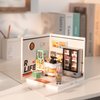 ROBOTIME DIY Miniature Dollhouse Kit for Girls Mini House with Accessories Model Supply Store Kit with LED to Build Decent Birthday Gift