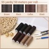 Ftyiwu 100PCS Hair Extension Clip Wig Making Set, 8 Rolls Hair Weave Sewing Thread with 50PCS Metal Snap Clips, I/J/T/C Needles and Storage Bag for DIY Wig Making Hand Sewing