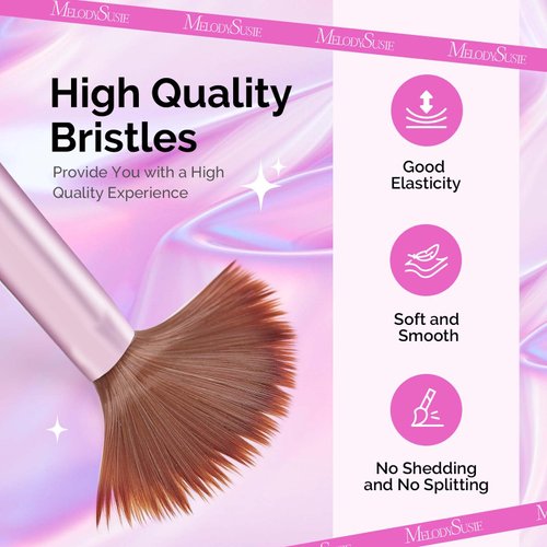 MelodySusie 4Pcs Acrylic Nail Brush Set, Size 8/12/14/16 Professional Nail Brushes for Acrylic Application Acrylic Powder Nail Extension and 3D Nail Carving for DIY Home Salon Nail Art Manicure Tool