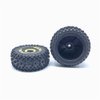 KingVal Replacement 2PCS Front + 2PCS Rear Wheel Tire Tyre RC Parts Compatible with WLtoys 144010 1/14 RC Car