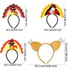 Cagemoga 6 Pack Thanksgiving Headband Turkey Headband Turkey Drumstick Headband Set for Thanksgiving Party Favors Accessories