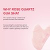 Skin Gym Rose Quartz Sculpty Heart Gua Sha Face Massager for Under Eye Bags, Puffy Eyes and Fine Lines Anti-Aging Face Lift Skin Care Beauty Tool