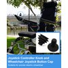 Joystick Knob and Gaiter Skirt Button Cap Fit for Mobility Scooter Electric Drive Wheelchair Accessories, 4Packs