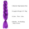 Dark Purple Braiding Hair Extensions for Box Twist Braids Crochet Hair High Temperature Synthetic Fiber Single Solid Color for Women 24 Inches 100g/bundle (3 Bundles/Pack,Dark Purple)