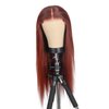 ISEE Burgundy Lace Front Wigs Human Hair Pre Plucked 6x4 HD Straight Human Hair Wear Go Wig Colored 10A Reddish Brown Frontal Wig 180% Density Glueless Wigs Human Hair Wig 24 Inch