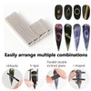 YECIRALA 16 Pieces Nail Art Magnet Tool Set For Cat Eye Nail Polish Magnet Wand Magnetic Nail Pen Dual Ended Cat Eye Magnet Wand Magnet Stick For DIY Gel Polish Gradient Nail Art Designs Magnets