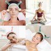 SuPoo 9 Pcs Skincare Headbands Snail Spa Headband and Wristband Set Alien Headband Pink Face Wash Wristbands Cute Makeup Headband Hair Band for Washing Face Wrap Head Towel Wrist Towels for Shower