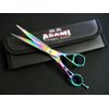 7” ASAMI Professional Titanium Coated 440c Japanese Stainless Steel Scissors ART6144