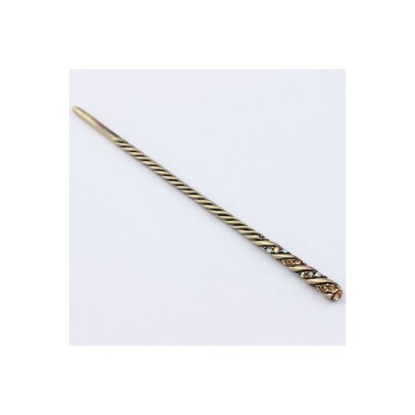 Rhinestone Crystal Antique Hair Stick Hairpin chopsticks hair Accessory Wedding Hair Jewelry 1Piece (Champagne)