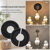 Tsnamay 2Pairs Black Ceiling Medallion Ceiling Fan Light Covers,Split Ceiling Light Medallion for Light Fixtures and Ceiling Fans,9.84" OD x 3.8" ID