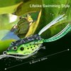 Fishing Lures Topwater Floating Weedless Lure Frog Baits with Double Sharp Hooks Soft Bait for Bass Snakehead Salmon Freshwater Saltwater Fishing (Mix Style)-A…