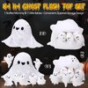 Liliful Ghost Plush Toys 16 Inch Cute Mommy Ghost Stuffed Pillow with 7 Cute Plush Babies Soft Funny Ghost Plushie White for Boys Girls Birthday Sleeping Gift Party Favor