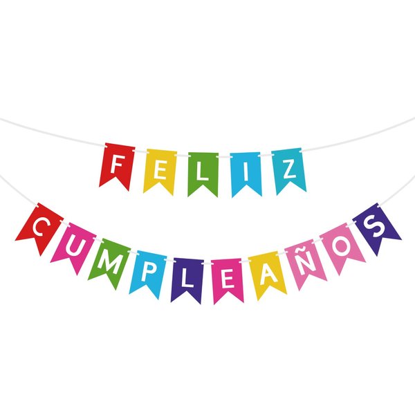 Colorful Feliz Cumpleaños Banner, Happy Birthday Banner, Fiesta Theme Birthday Party Decoration