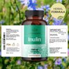 HERBAMAMA Inulin Capsules - 1200 mg Chicory Root Inulin Prebiotic Fiber Supplement - Inulin Powder for Gut Health & Digestive Support - Vegan, Non-GMO - 100 Caps