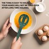 HOLIDYOYO Multifunctional Egg Beater Cooking Tongs Ergonomic Food Clip for Salad Mixing Boiled Egg Handling Heat Resistant Kitchen Tool Easy to Clean Store