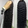SISIFIRE 13 * 4 Inch Lace Front Wigs for Black Women Natural Curly Wave Hairline with Baby Hair Synthetic Lace Wigs Pre Pluced Wig Heat Resistant Fiber for Daily Use 24-26 inch