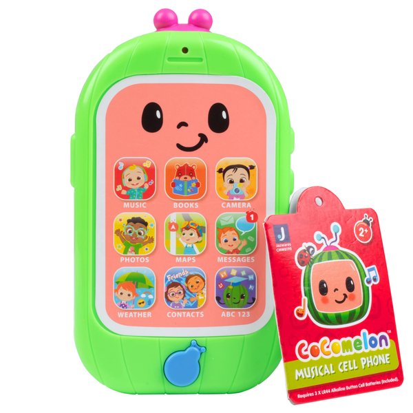 CoComelon Musical Smart Cell Phone - Interactive Pretend Tech Learning Toy w/ Lights, Sounds & Music - Officially Licensed - Gift for Toddlers & Preschoolers - Boys, Girls, Kids - Age 2+