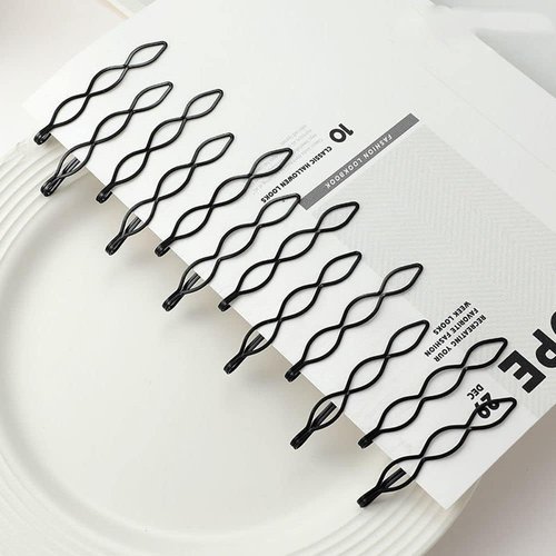 Jinshining 12 Pcs Vintage Hair Pins, Mini Black Bobby Pins, Fashion BB Clip, Invisible Bangs Clip, Small Bobby Pins for Women and Girls, Decorative Wedding Dainty Accessories, Hair Accessories