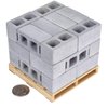 Acacia Grove Mini Cinder Blocks with Pallet, 1/12 Scale (24 Pack)