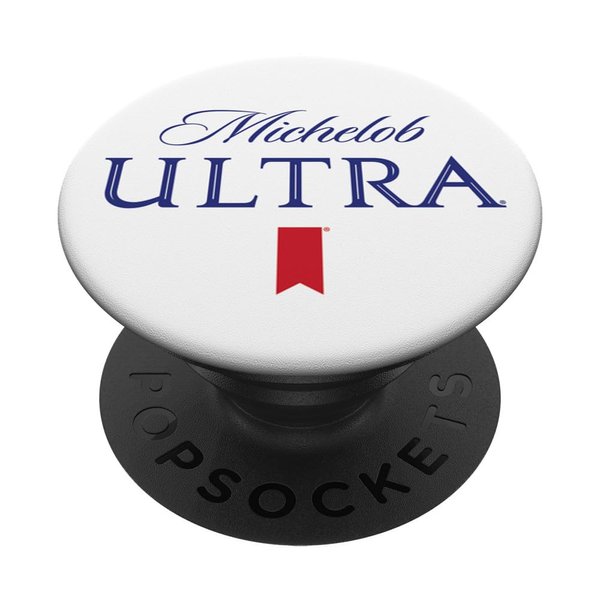 Michelob Ultra White Logo PopSockets Stand for Smartphones & Tablets PopSockets PopGrip: Swappable Grip for Phones & Tablets PopSockets Standard PopGrip