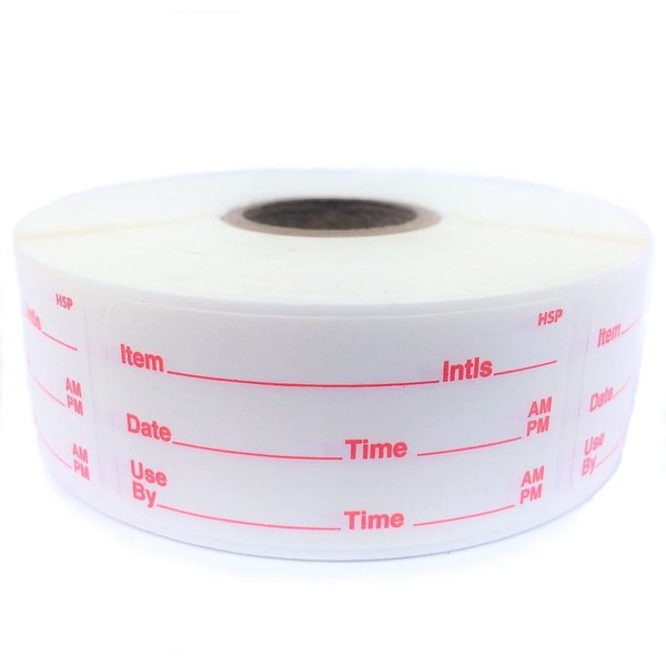 Dissolvable Food Storage Labels for Home and Restaurant Use - Dissolves in Water in 30 Seconds - No Adhesive Residue - Perfect for Glass, Metal, Plastic Containers - 1x2 inch Size 500 Labels per roll