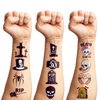 100 PCS 30th Birthday Rip Death To My 20s Temporary Tattoos Sticker Thirtieth My 30th Funeral Black Theme Birthday Party Decorations Supplies Favors Tattoo for Women Men Funny Gifts Prizes Halloween